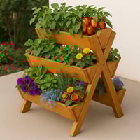 Image 3 of 3-Tier Vertical Raised Garden Bed Planter, 5 Box DIY Plans for Vegetable | Flower Gardening Picke...