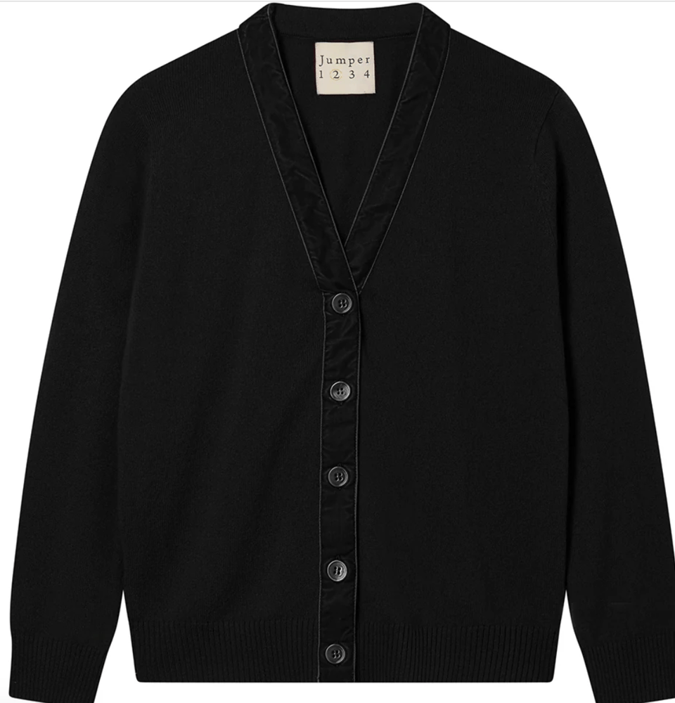 Image of Jumper1234 Cardigan w/Velvet Trim (Two Colors)