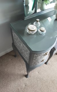 Image 5 of Queen Anne style Dressing Table in dove grey.