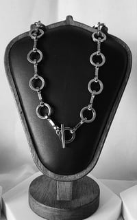 Image 2 of Snaffle & Rings Toggle Clasp Necklace