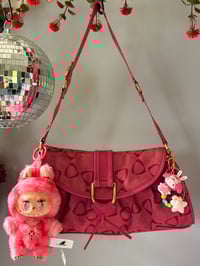 Image 1 of Y2K Liz Claiborne Shoulder Bag w/ Labubu