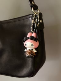 Image 2 of Y2K Coach Small Soho Pleated Shoulder Bag w/ Labubu