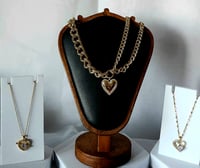 Image 4 of Diamond Heart Choker 