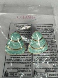 Image 3 of OCEANUS LABEL- Earrings Blue Shell 