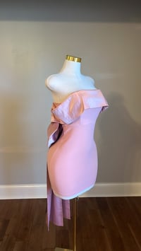 Image 3 of Eve bow mini dress (Pink)
