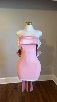 Image 4 of Eve bow mini dress (Pink)