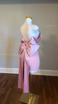 Image 2 of Eve bow mini dress (Pink)