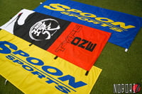 Image 2 of Spoon Sports Nobori Flag (Yellow/Blue)