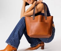 Image 4 of Portland Leather Tote Bag - Honey 