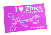 Image 2 of Sticker: I Love Zines And Gay Sex