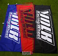 Image 1 of Volk Racing Wheel Nobori Flag (Black/Blue)