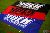 Image 2 of Volk Racing Wheel Nobori Flag (Black/Blue)