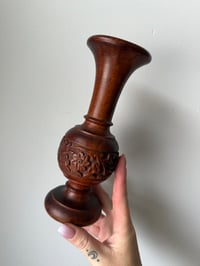 Image 2 of Vintage Hand Carved Candle Stems/vase