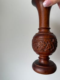 Image 3 of Vintage Hand Carved Candle Stems/vase