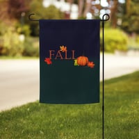 Image 1 of Garden flag - Fall Leaves and Pumpkin