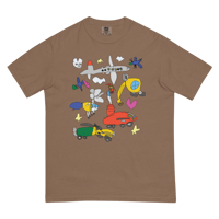 Image 4 of Adult Trucks, Planes and Helicopters Garment-dyed Heavyweight T-shirt