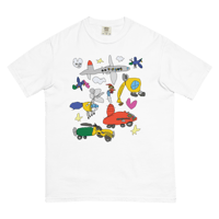 Image 2 of Adult Trucks, Planes and Helicopters Garment-dyed Heavyweight T-shirt