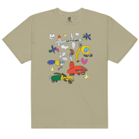 Image 1 of Adult Trucks, Planes and Helicopters Garment-dyed Heavyweight T-shirt