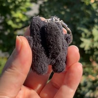 Image 2 of Micro Black/Orange Kitty Keychain