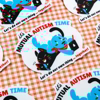 Image 4 of Mutual Autism Time 3.5" Vinyl Sticker