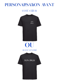 Image 2 of Tee noir à personnaliser