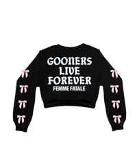 Image 1 of GOONERS LIVE FOREVER CROPPED CREWNECK