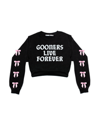 Image 2 of GOONERS LIVE FOREVER CROPPED CREWNECK