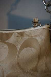 Image 6 of Y2K Coach Signature Stripe Shoulder/ Crossbody Bag w/ Labubu 