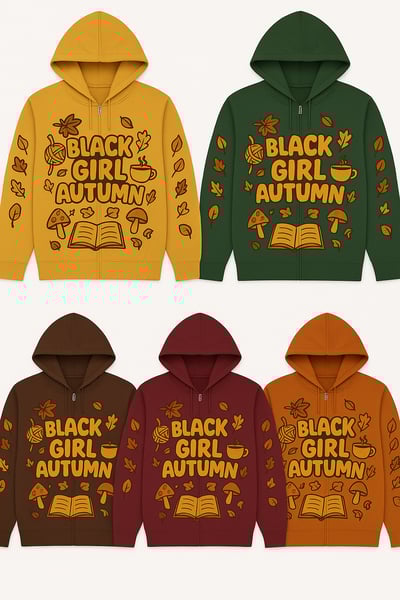 Image of Pre Sale Black Girl Autumn Zip-Up Hoodie