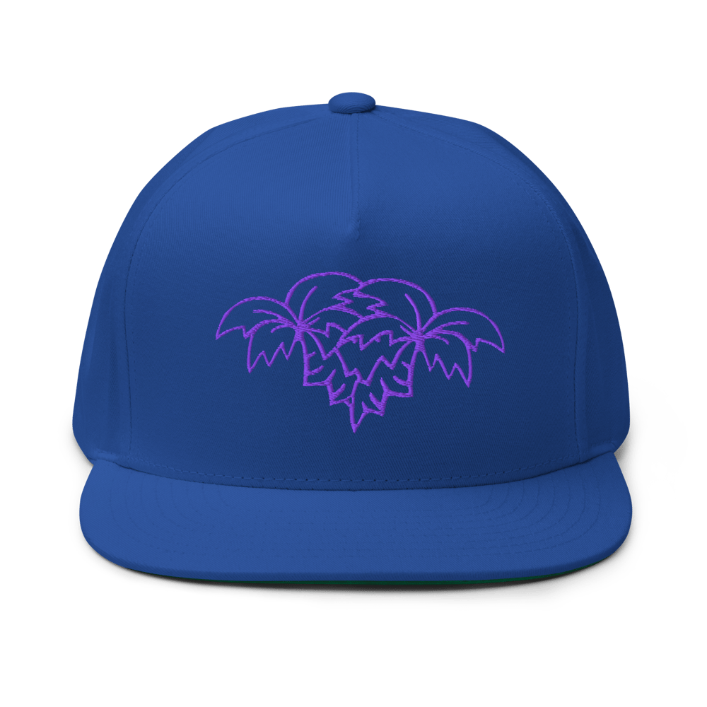 Image of CP Purple Palms Flat Bill Cap 