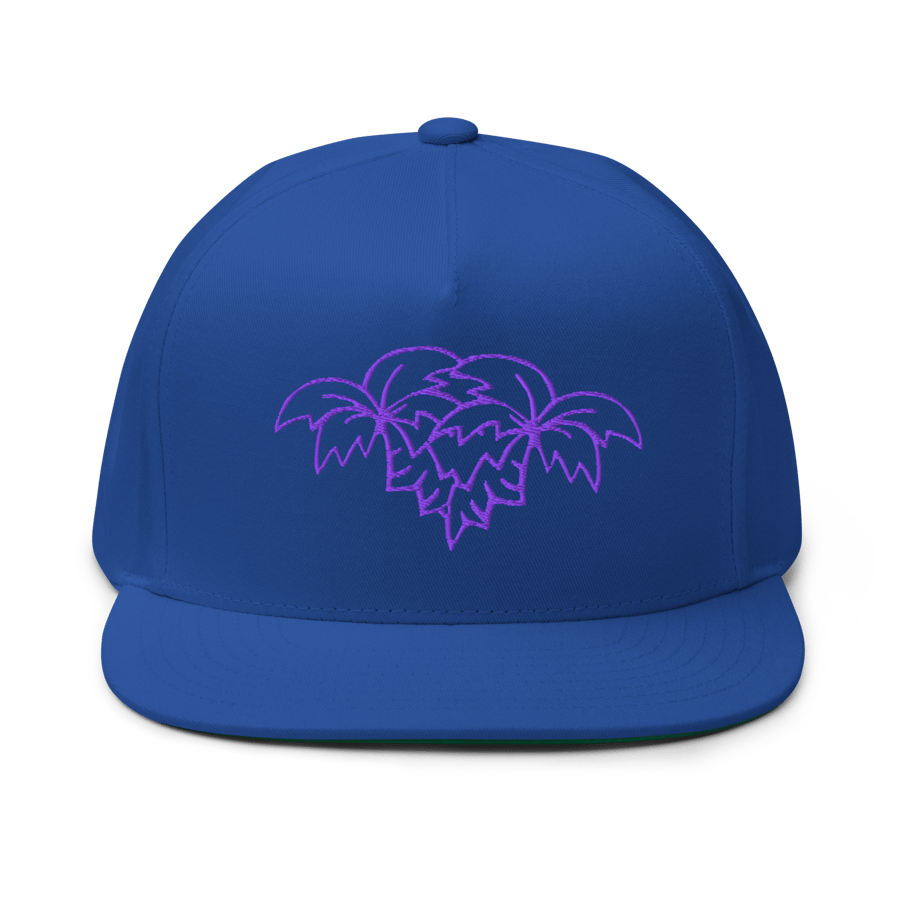 Image of CP Purple Palms Flat Bill Cap 