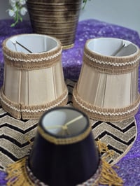 Image 2 of Burlap Embellished Lamp Shade Trio