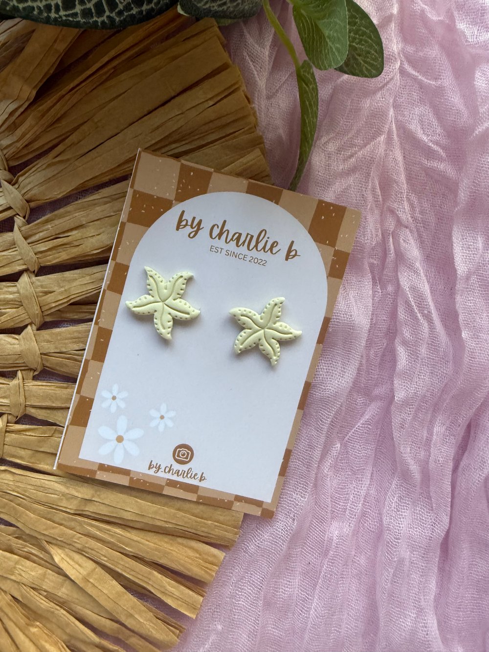 Image of yellow starfish studs 