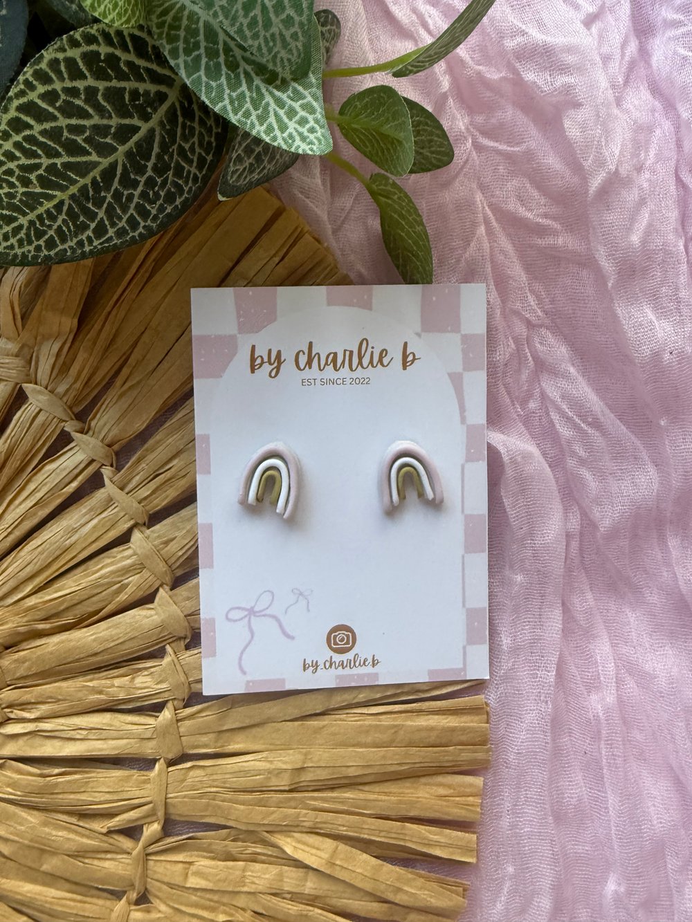 Image of rainbow studs