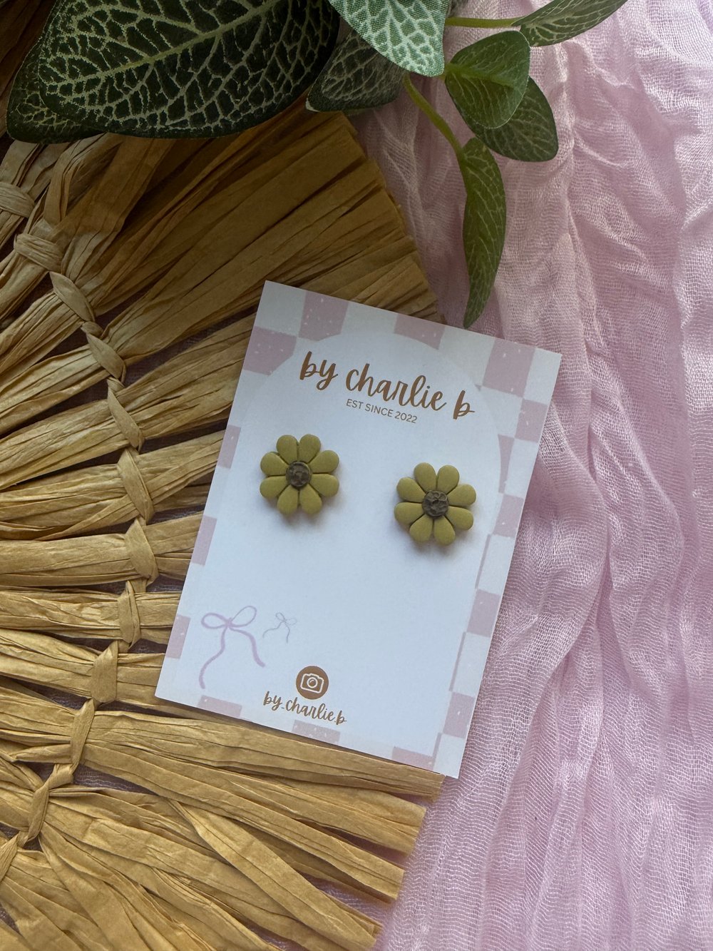 Image of chunky sunflower studs 