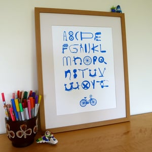 Image of Bike Type Screenprinted Poster