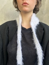 Image 8 of Fall AW 25 hand knitted head piece in white Fluff