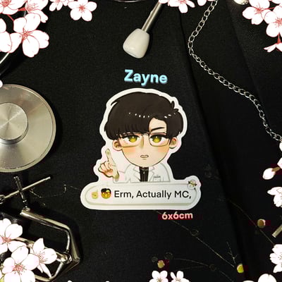 Image of Erm, Actually  Zayne  | Love & Deepspace -Sticker