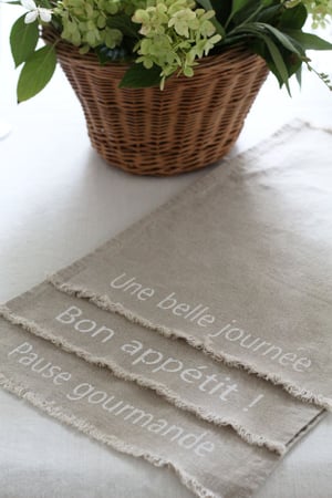 Image of Set de table en lin naturel 100% lin