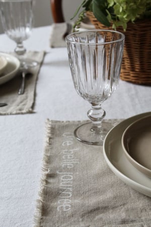 Image of Set de table en lin naturel 100% lin