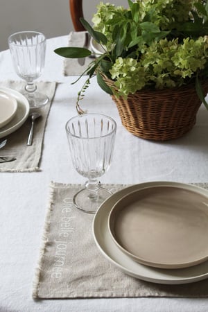 Image of Set de table en lin naturel 100% lin