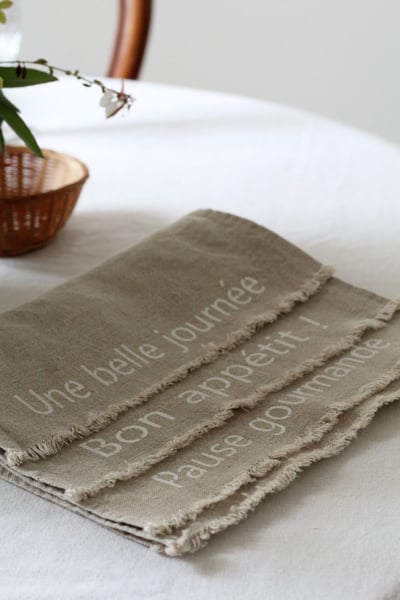 Image of Set de table en lin naturel 100% lin