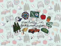 Mentally in Forks Sticker