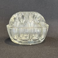Image 3 of Ancien Pique-fleurs en verre moulé - 9 trous - signé  Rheims - Porte crayon - Années 30 - 40 