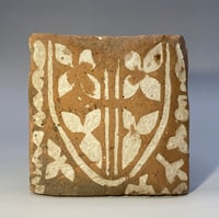 Image 1 of Medieval; Fourteenth Century Inlaid Tile; Arms of Holcroft or Uphill Family; Wessex School.
