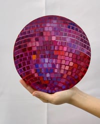 Raspberry Dream Disco Ball by Sari Shryack - Original Painting
