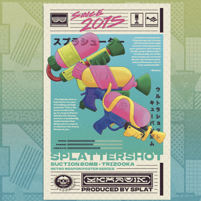 Image of Retro Splattershot Poster
