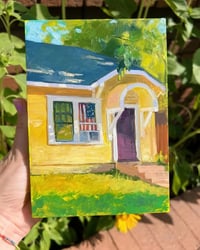 Small Yellow House Study by Sari Shryack - Original Painting