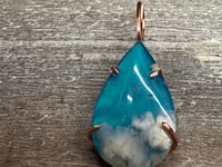 Image 2 of  Plume Agate Doublet Pendant 