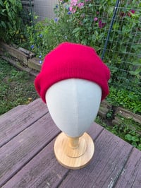 Image 1 of Crimson Cashmere Beanie - size XXL